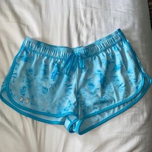 Under armour blue tie dye shorts